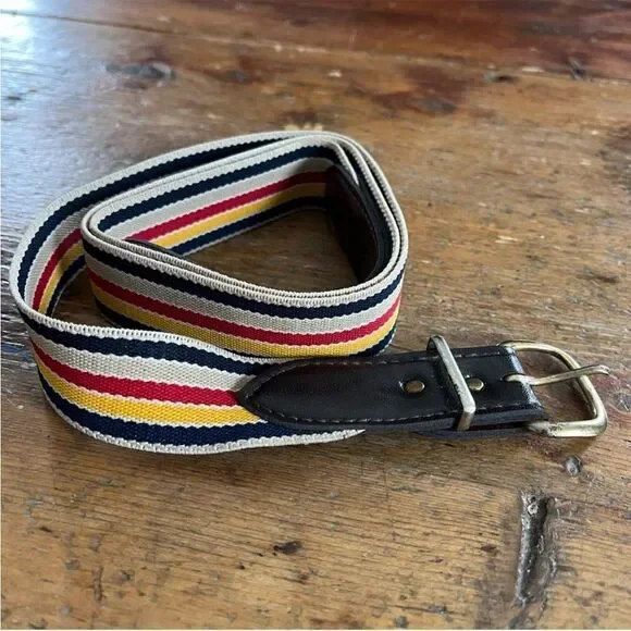 Vintage Elastic Striped Belt - Picture 5 of 6